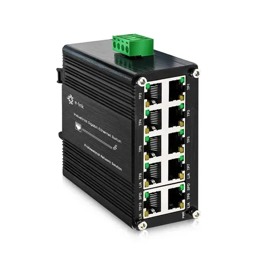 Мини промышленный 10-Port 10/100/1000t компактный Ethernet коммутатор