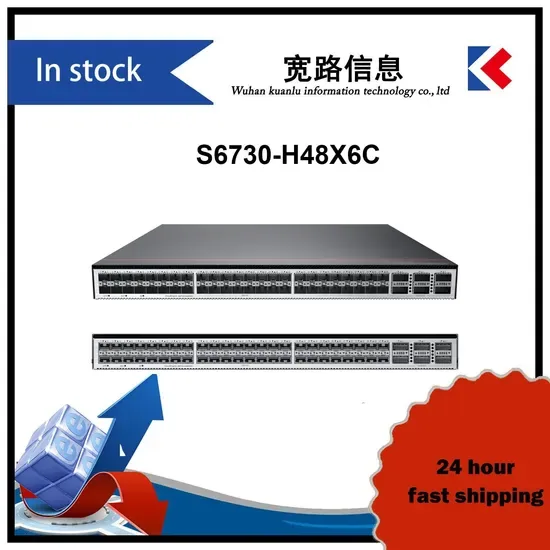 02352fsf S6730-H48X6c Сетевой коммутатор (48*10GE SFP+ порты, 6*40GE QSFP28 порты, дополнительная лицензия для обновления до 6*100GE QSFP28, без блока питания)