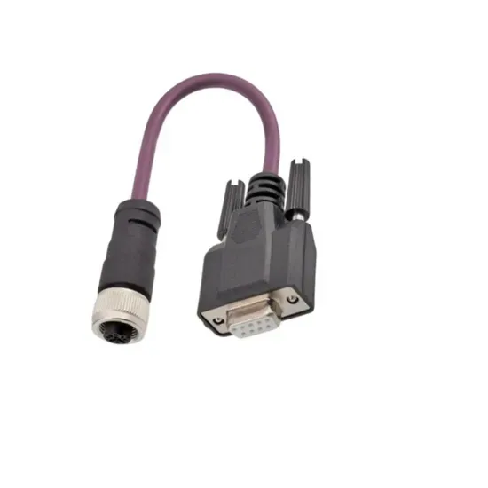 Профибус Дп M12 5pin на Db9pin разъем B Coded мужской к женскому кабелю с ПВХ оболочкой фиолетового цвета