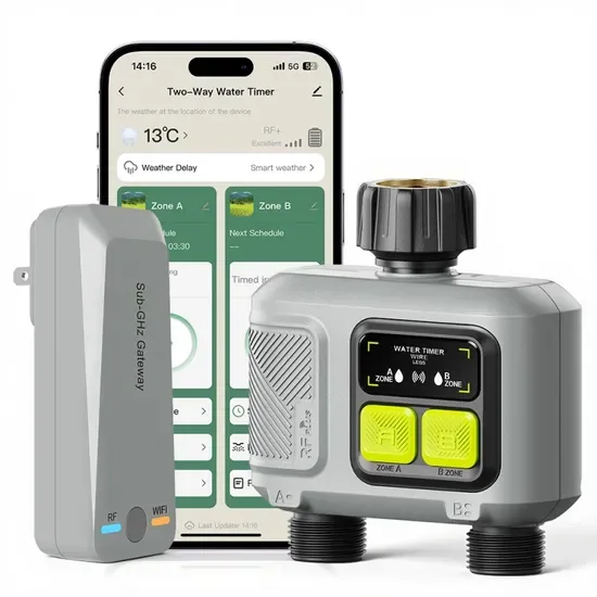 14-Individual Умный таймер полива с поддержкой WiFi и RF Harmonyos, автоматический полив Hct-656-HCG-003