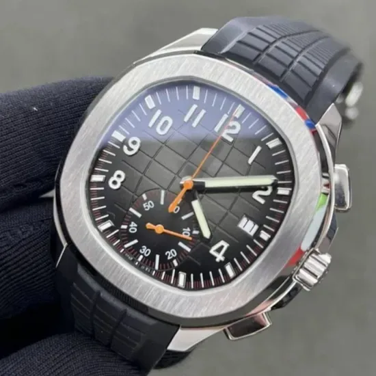 1.1 Дизайн 5968A-001 Классический 42.2mm Циферблат Нержавеющая сталь Корпус V2 Супер клон Модные Спортивные Мужские Механические Автоматические Наручные Часы