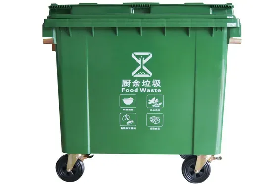 Китайский HDPE En840 мусорный бак с педалью Производитель оптовой продажи 660L пластикового мусорного ведра