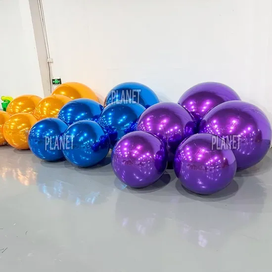 Цветной отражающий праздничный висячий inflatable декоративный зеркальный шарик для свадьбы