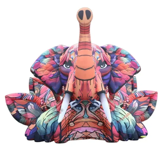 Максиинфляционный Музыкальный Фестиваль Кастомная Огромная Inflatable Голова Слона Сцена Воздушная Модель