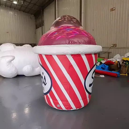 Брендированный десертный декор Boyi Giant для мороженого, надувная чаша для мороженого