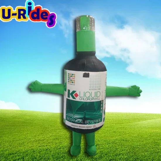 Смешная бутылкообразная inflatable человекоподобная кукла с встроенными вентиляторами для парков аттракционов и фестивалей