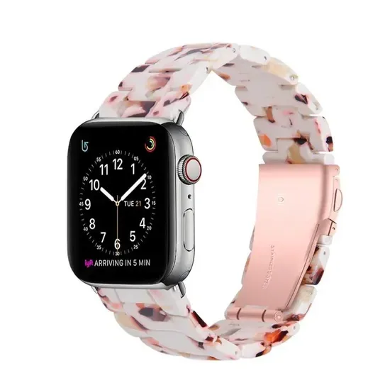 Модный регулируемый ремешок для часов из смолы 2025 года для Apple Watch 38/40/41mm, 42/44/45/49mm