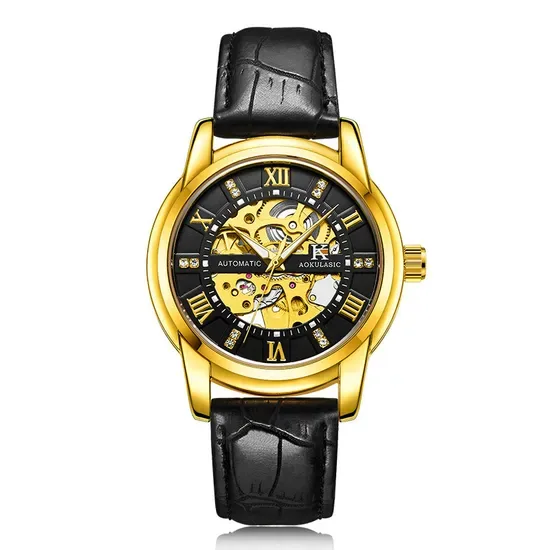 G5006 Fashion Diamond Double Hollow Timing Automatic Leisure Sports Montres Мужские механические часы с защитой от влаги