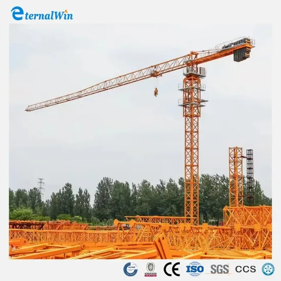 Строительное подъемное оборудование 2t 4t 5t 6t 8t 10t 12t 16t 20t Саморазворачивающийся без верхушки плоский верх/верхний кит башенный кран с лофтом цена на продажу