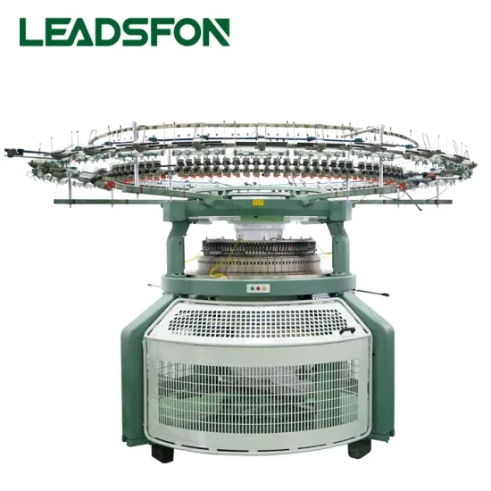 Фабричная цена тканей Leadsfon, машина для кругового вязания двойного джерси