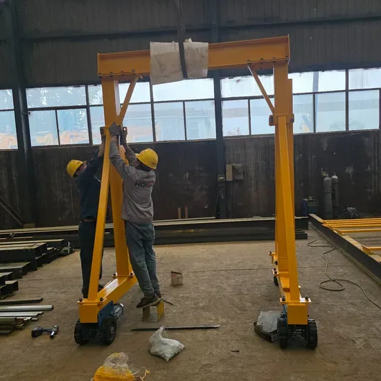 Малый легкий безрельсовый рамный кран 250kg до 5ton портативный мобильный мини overhead кран для мастерской