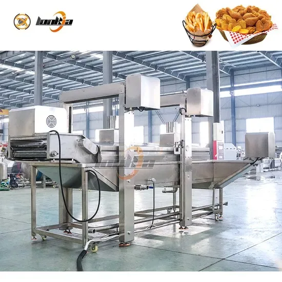 500kg/H Машина для жарки банановых чипсов Промышленная непрерывная лента для жарки Машина для нарезки лука