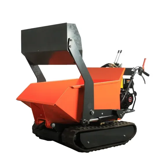 Новый дизайн 2026 Тренды 9HP Бензиновый двигатель 500kg Вместимость Ручной подъем Мощность Ручной стартер для высокопроизводительных ландшафтных проектов Гидравлический мини-самосвал Фермерский