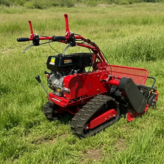 Профессиональный класс 15HP 420cc Двигатель 860mm Ширина 160mm Гусеницы 48 Лезвия Технология тяжелой обработки травы Профессиональная фреза для скашивания