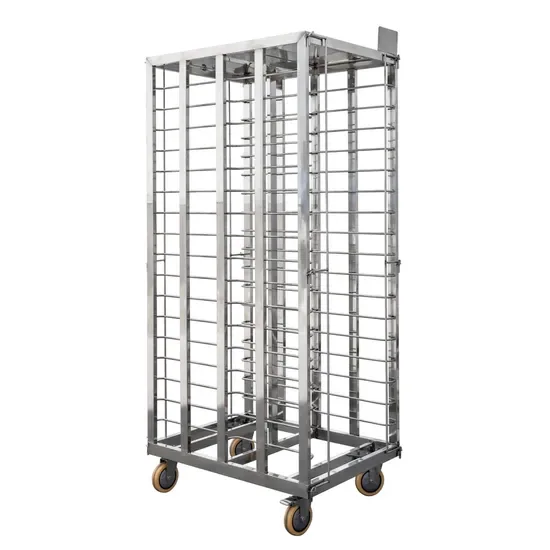 Нержавеющая сталь 17-Tier сервировочный кухонный trolley, роликовый trolley 17-Shelf утилитарная тележка для кейтеринга