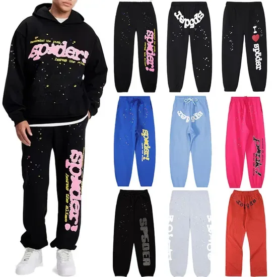Оптовая прямая поставка брюк Sp5der Bp, Hellstar, Essentials, Denim Tears брюки