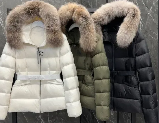 Женское длинное пуховое пальто в стиле Moose с поясом, наполнителем из гусиного и утиного пуха, брендовая модная куртка