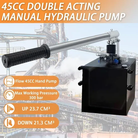 Pms-25 25cc Односторонние гидравлические ручные насосы, настраиваемые с клапаном переключения бака, давление до 10, 000 Psi
