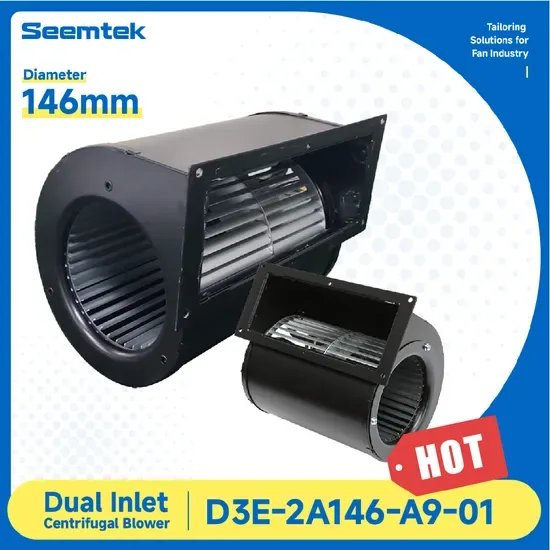 Эк 230V 146mm Одно входное радиальное вентилятор 1300rpm Впереди изогнутые центробежные вентиляторы воздуходувки