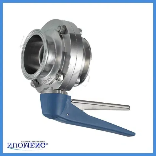 Санитарное нержавеющее стальное SS304/316L/Food/Beverage оборудование с многопозиционной пластиковой ручкой, зажатый сварной резьбовой бабочка клапан