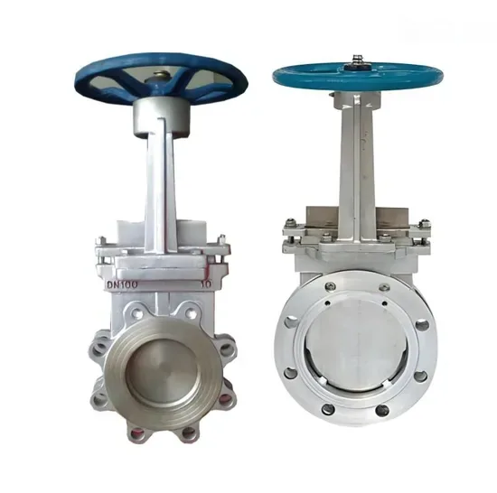 ЦЕ АНСИ Pn25 DN200 DN80 DN500 Нержавеющая сталь CF8 Ss фланец ручной пневматический электрический гидравлический привод ножевой затвор клапан