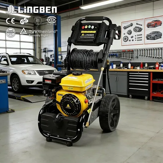 Lingben170HK Универсальная мойка высокого давления 170 бар, 2400 фунтов на кв. дюйм, для очистки уличной мебели и стульев-очиститель высокого давления