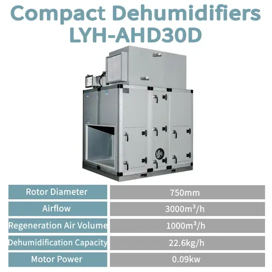 Lyh-Ahd30d Промышленный электрический регенеративный конденсационный осушитель для пищевой промышленности