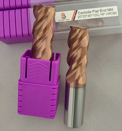 Многофланцевый карбидный концевой фреза 20mm*100 4fluts HRC60 Фреза Режущий инструмент Высокое качество
