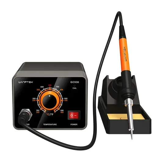 Станция пайки Wanptek Gc936 60W с ручкой для паяльника, регулируемая температура 200-480 ° C, безопасна для ЭСД и быстро нагревается для обслуживания печатных плат и мобильных телефонов