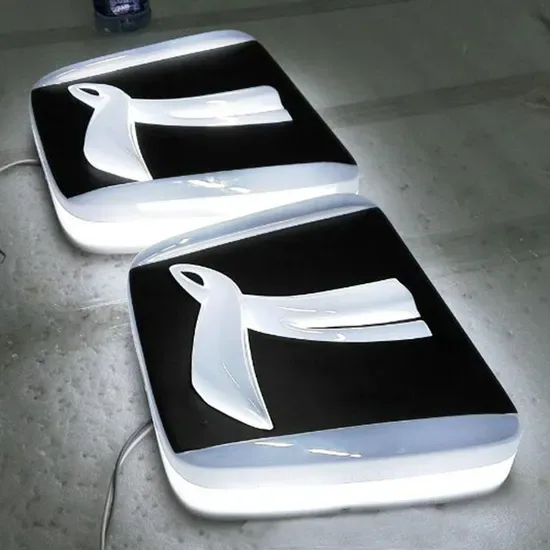 3D Рельефная светодиодная коробка с подсветкой Кастомная светодиодная вывеска для автомобиля