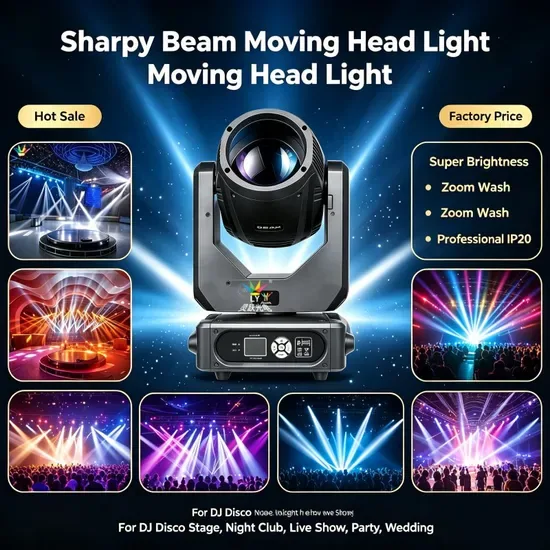 295W Sharpy Wash Live Show Indoor Christmas движущийся головной сценический лучевой свет для мероприятий, вечеринок, диско, профессионального DJ освещения