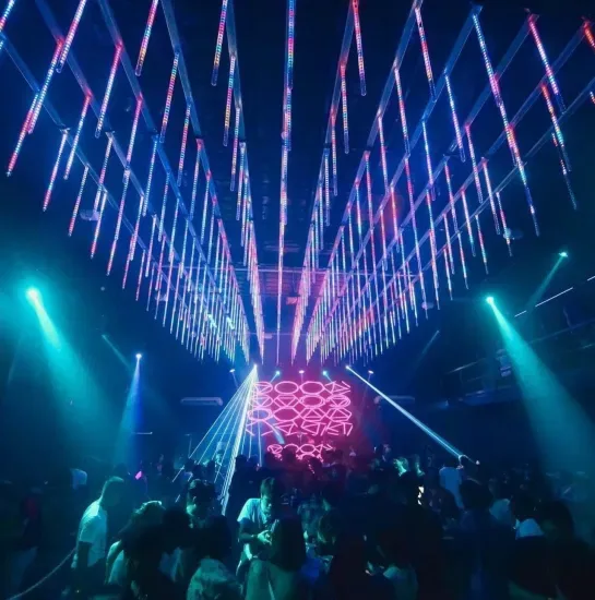 Оптовые светодиодные диско DJ DMX RGB метеорные 3D пиксельные трубки для уличного сценического освещения с WiFi управлением (DC24V spi ночной клуб бар свадьба ODM OEM подвесное уличное украшение