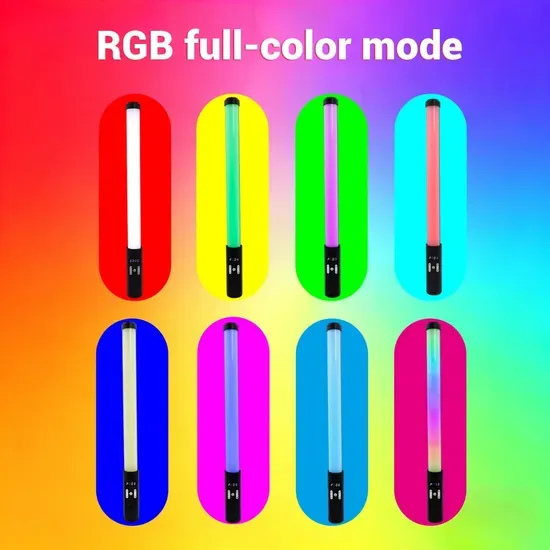 RGB портативное видеосветодиодное освещение для фотографии, прямых трансляций, атмосферное освещение