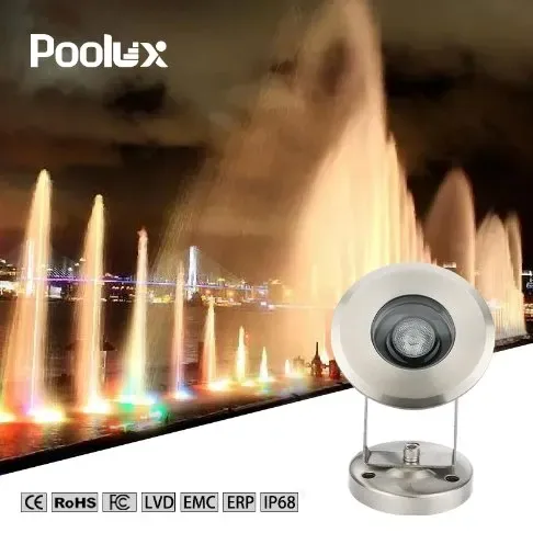 IP68 Подводный фонтанный светильник с RGB-светодиодами 304ss Фонтанный светильник для бассейна из нержавеющей стали