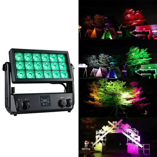 Уличный беспроводной аккумуляторный 18LEDs 20W Rgbwauv светодиодный светильник с смешанным цветом