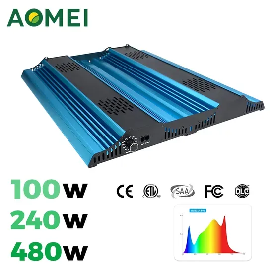 100W 240W 480W, Квантовая светодиодная лампа для теплиц и гидропоники