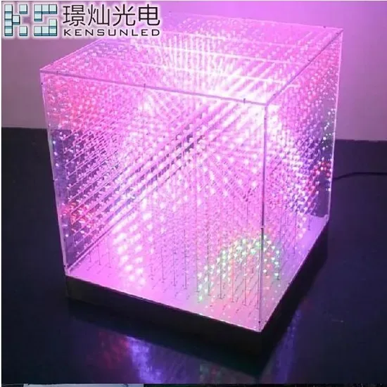 Полноцветная RGB светодиодная матрица 10*10*10pixels 3D Эффектное освещение 3D Светодиодный кубовый дисплей