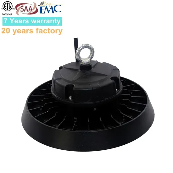 7 Годовая гарантия ETL Dlc SAA CB 150lm/W 180lm/W 100W 150W 200W 240W 300W Новый светодиодный UFO светильник для высоких потолков с шляпой 0-10V Диммируемая лампа UFO с датчиком движения IP65