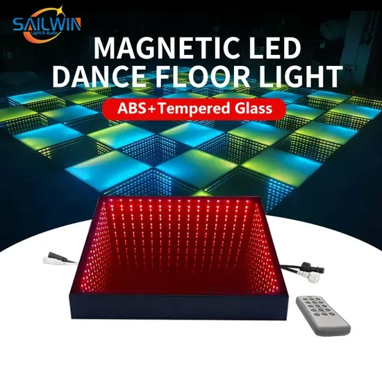 RGB 3in1 20*20FT 3D Проволочный Зеркальный Безопасный Магнитный LED Танцевальный Пол