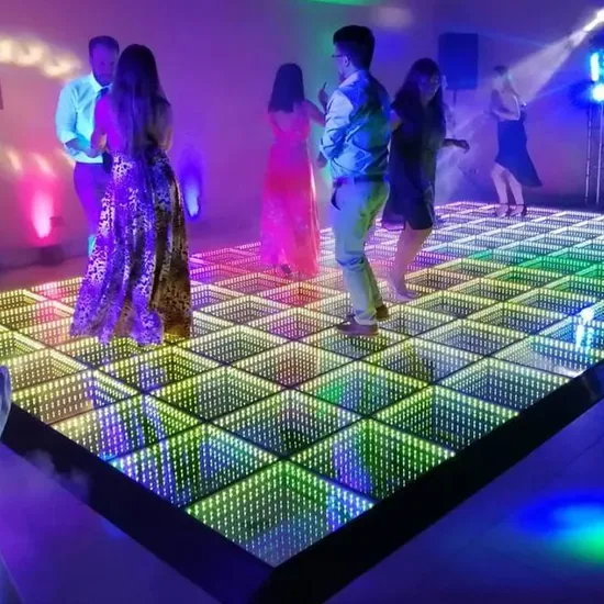 Свадебный Портативный 3D Бездна LED Интерактивный Танцевальный Пол Свет Infinity Зеркало Проводной LED Танцевальный Пол