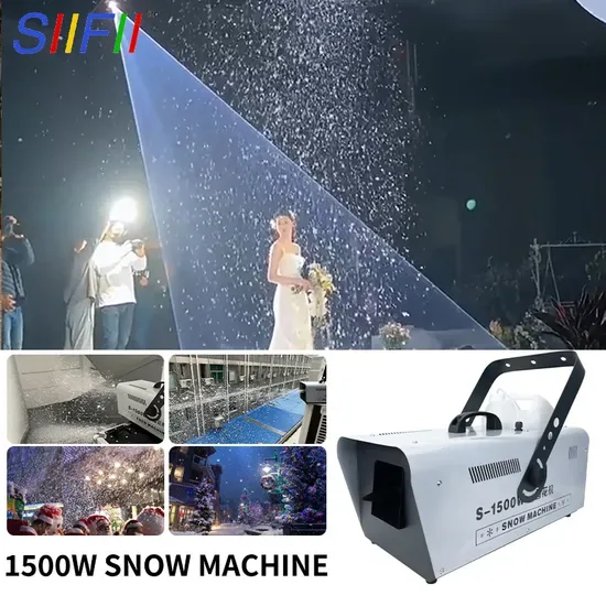 Сцена 1500W Снежная машина для праздничных выступлений с дистанционным управлением