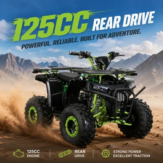 125cc Автоматический квадроцикл на бензине с четырьмя колесами