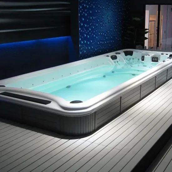 Семейный оптовый прямоугольный плавательный SPA-бассейн на открытом воздухе с функцией массажа для бесконечного плавания