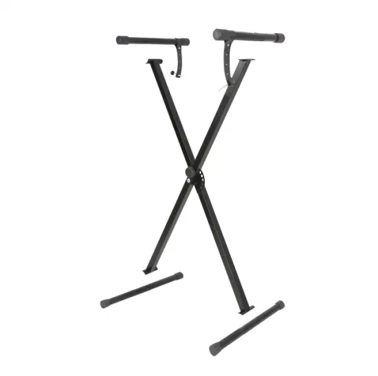 Завод музыкальных аксессуаров OEM Одинарная X-образная подставка для клавиатуры с регулируемой высотой, гибкая кубическая подставка для клавиатуры, складная подставка для пианино MIDI органа