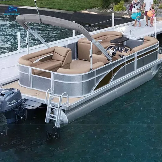 Сертифицированная алюминиевая рыболовная понтонная лодка с мощным 150HP мотором
