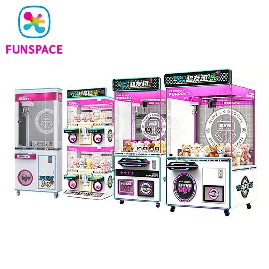 Игровые автоматы Funspace для помещений, металлический вендинговый автомат с захватным краном для игрушек, монетный автомат с клешнёй