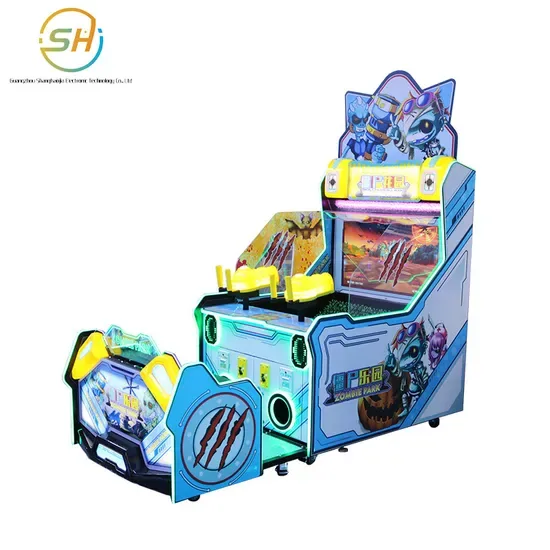 Игровая площадка 2-Person Зомби Сад Водяной Пистолет Игровой Автомат Аркадная Монетная Водяная Стрельба Машина