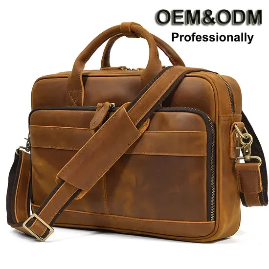 OEM/ODM Рюкзак с молнией для документов из канваса, бизнес-сумка-почтальон, сумка для ноутбука, конференционная сумка, чехол, мужской рюкзак, винтажная кожаная сумка для ноутбука