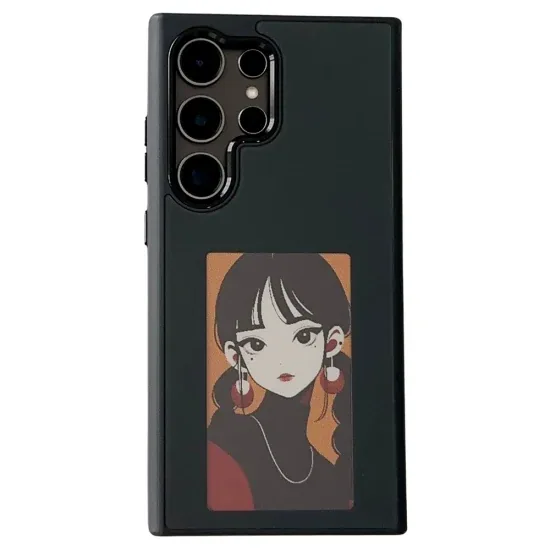 Дисплей E Ink 4-Color NFC DIY узор чехол для телефона для Samsung Galaxy S24 Ultra