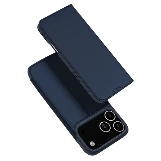 Для iPhone 17 PRO Dux Ducis Skin PRO Серия Кожаный Чехол Держатель для Карточек - Синий